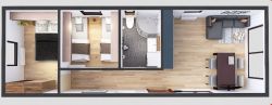 mobile home OPTIMA 3.5x10 35m2 visualization