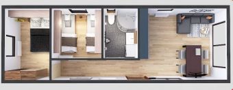 mobile home OPTIMA 3.5x10 35m2 visualization